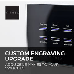 Vitrea Custom Engraved Keypad Upgrade - Single Switch - Glass